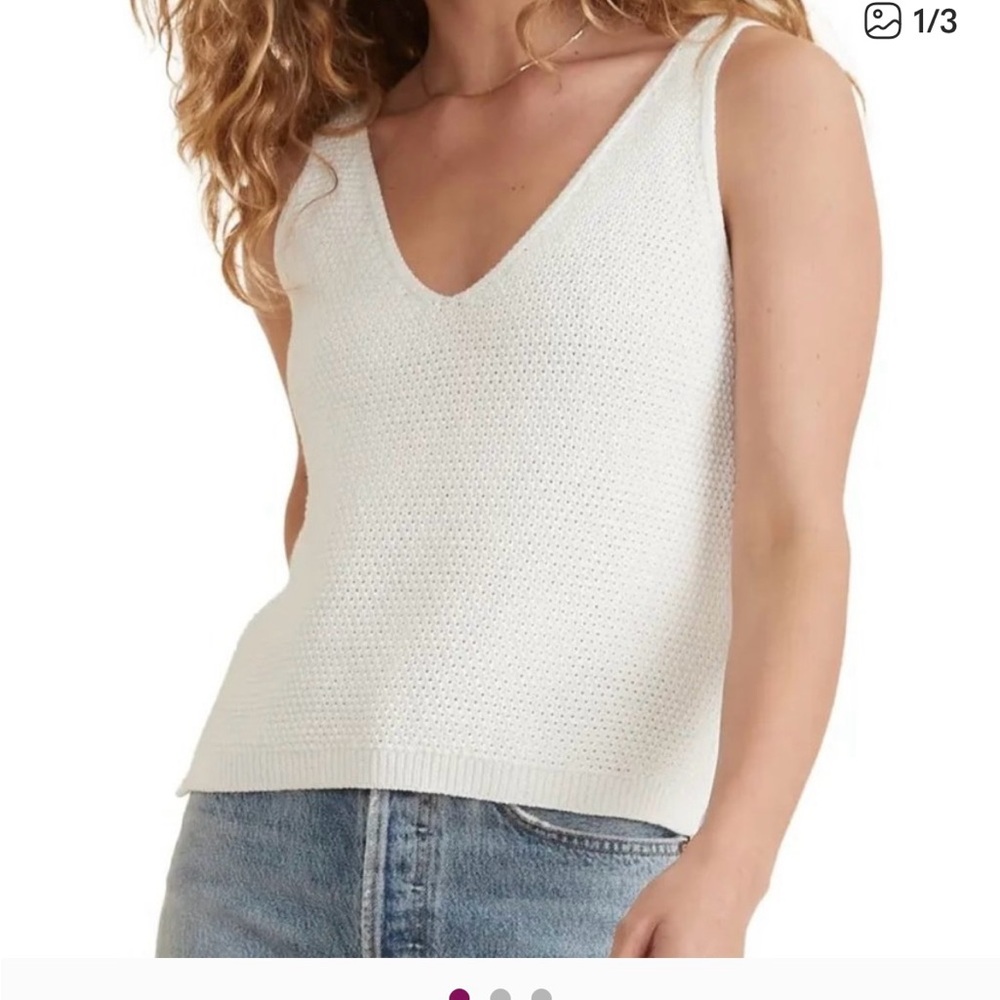 White Knit anthropology, Sleeveless Top